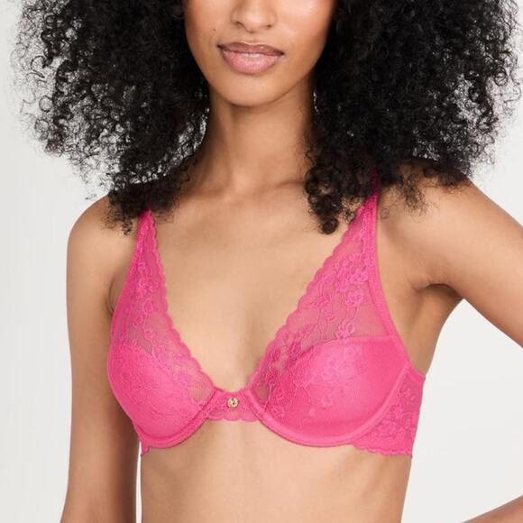 Natori Women's Cherry Blossom Convertible Contour Bra 32D Bright Blush Pink - Picture 1 of 7